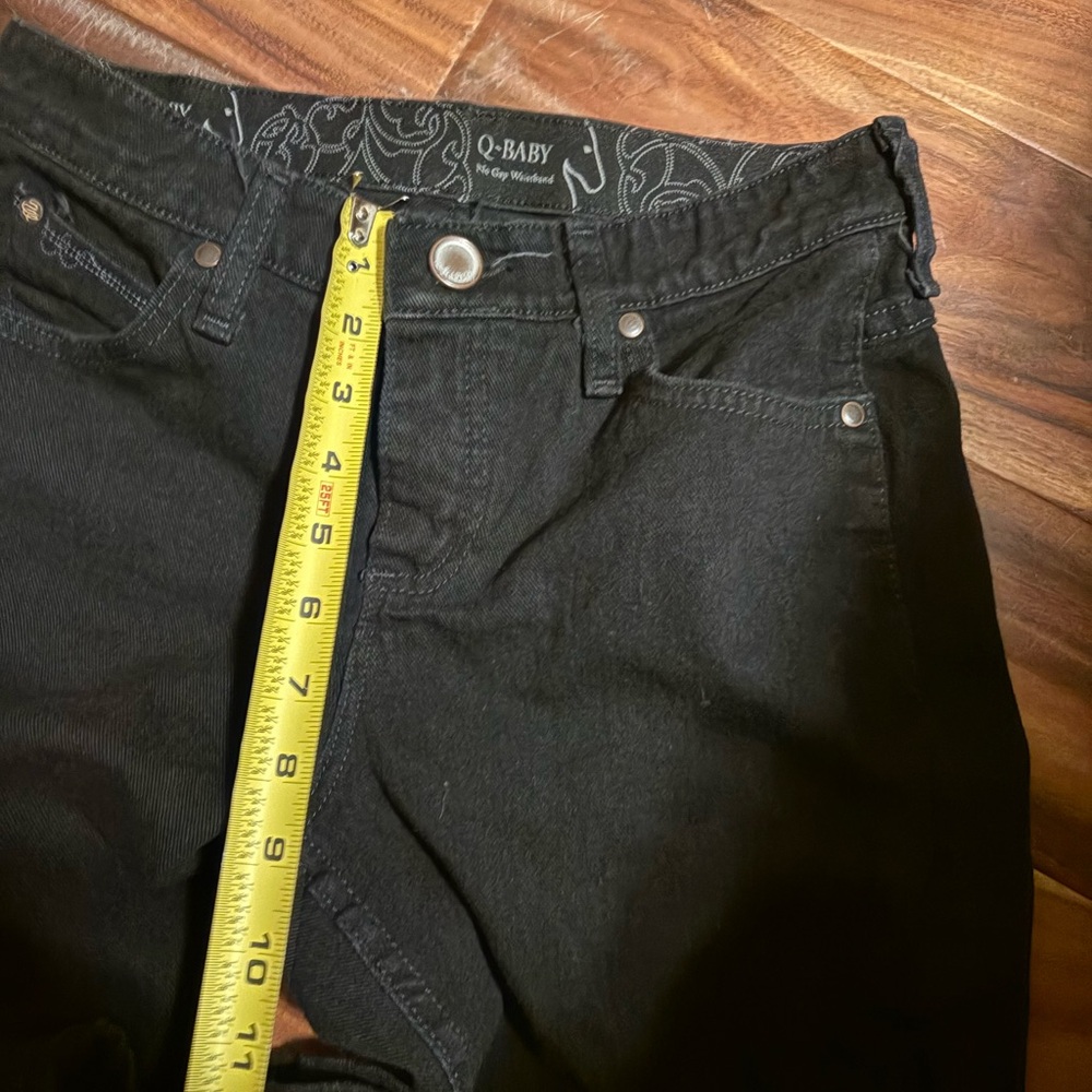 Wrangler Q-Baby Black Bootcut Jeans No Gap Waistband Size 26 27 (0329) - Picture 2 of 7